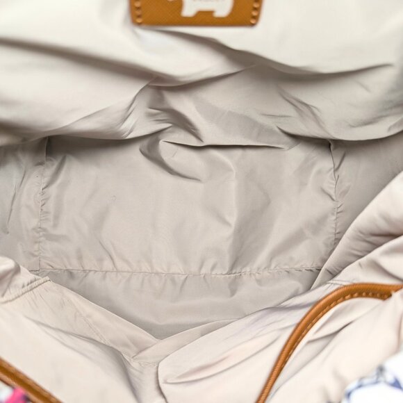 Radley London Dane Park Sketchy Floral Large Nylon Tan Leather Tote & Dust Bag - Picture 8 of 10